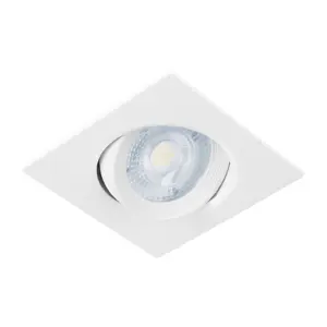 46947 / EMP-106L Volteck Luminario de LED 5 W empotrar cuadrado blanco spot dirigible