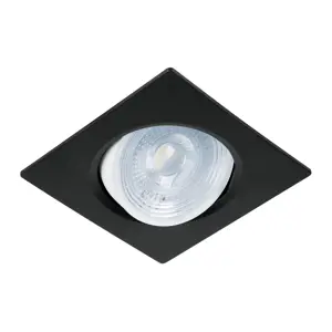 Volteck Luminario de LED 5 W empotrar cuadrado negro spot dirigible