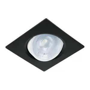 46948 / EMP-107L  Volteck Luminario de LED 5 W empotrar cuadrado negro spot dirigible