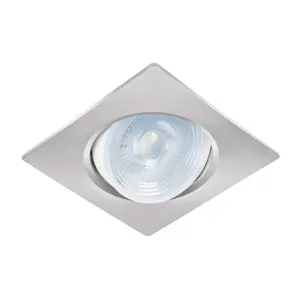 Volteck Luminario de LED 5 W empotrar cuadrado cromo spot dirigible