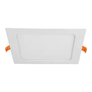 47407 / EMP-401LC Volteck Luminario ultra delgado LED 12W empotrar cuadrado luz cálida