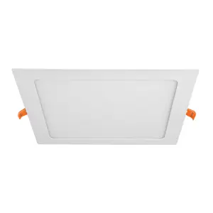 47408 / EMP-402LC Volteck Luminario ultra delgado LED 18W empotrar cuadrado luz cálida