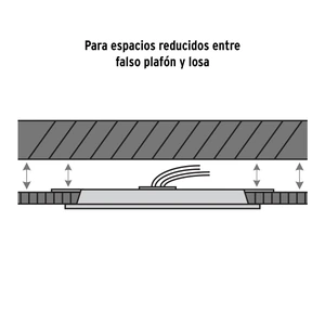 Volteck Luminario de LED para empotrar 6 W, ajustable, luz de día