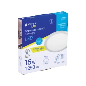 Volteck Luminario de LED para empotrar 15 W, ajustable, luz de día