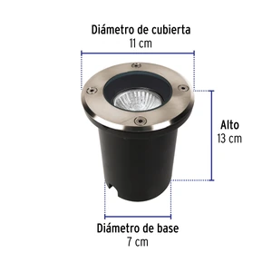 Volteck Luminario para exterior empotrado en piso para MR16 GU10