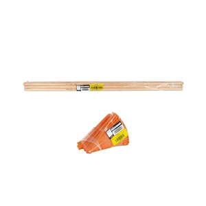 Truper Escoba plástica para jardín, rígida, 15 dientes, mango 48