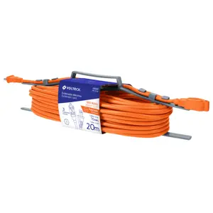48049 / ER-20X16 Extensión eléctrica de uso rudo 20 m 2x16 AWG, Volteck