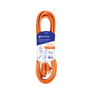Extensión eléctrica de uso rudo 4 m 2x16 AWG, Volteck