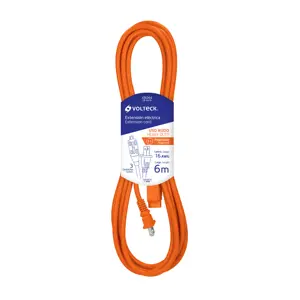 48044 / ER-6X16 Extensión eléctrica de uso rudo 6 m 2x16 AWG, Volteck