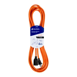 Volteck Extensión eléctrica uso rudo 6m 2x16 AWG para 1 clavija