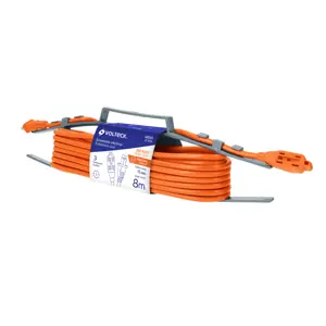 48045 / ER-8X16 Extensión eléctrica de uso rudo 8 m 2x16 AWG, Volteck