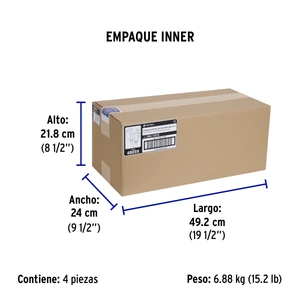 Extensión de uso rudo aterrizada 15 m 3x16 AWG, Volteck