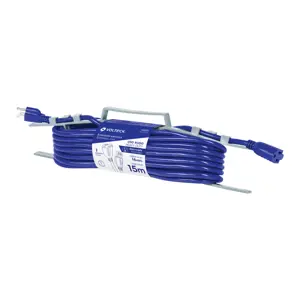 Extensión de uso rudo aterrizada 15 m 3x16 AWG, Volteck