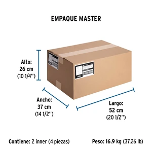 Extensión reforzada aterrizada 30 m 3x14 AWG, Volteck