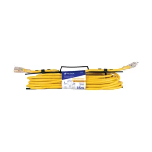 Extensión reforzada aterrizada 30 m 3x14 AWG, Volteck