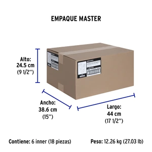 Extensión reforzada aterrizada 4 m 3x14 AWG, Volteck