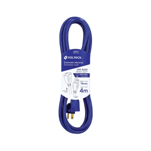 Extensión de uso rudo aterrizada 4 m 3x16 AWG, Volteck