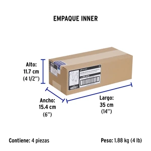 Extensión de uso rudo aterrizada 4 m 3x16 AWG, Volteck