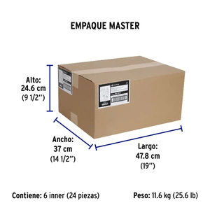 Extensión de uso rudo aterrizada 4 m 3x16 AWG, Volteck