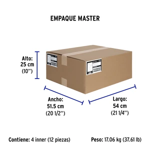 Extensión reforzada aterrizada 8 m 3x14 AWG, Volteck