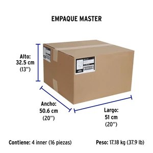 Extensión de uso rudo aterrizada 8 m 3x16 AWG, Volteck