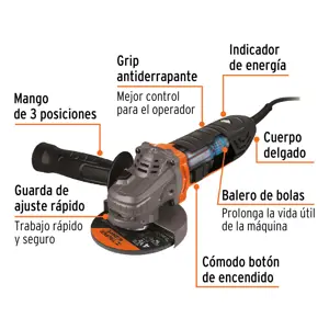 13935 / ERGO-4590 Esmeriladora angular 4-1/2