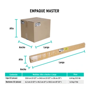 Klintek Escoba grande tipo cepillo, cerdas de PVC, bastón de madera