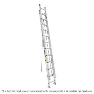 Escalera de extensión, tipo III, 20 peldaños, Truper