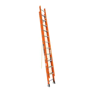 Truper Escalera de extensión, tipo II, 24 peldaños, fibra de vidrio