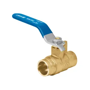 49006 / ESSO-1/2 Válvula de esfera de latón, soldable 1/2