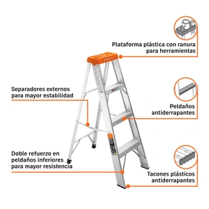 Escalera de tijera tipo II 3 peldaños, Truper