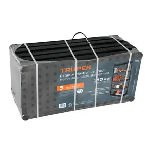 Estante plástico uso rudo 5 rep/cap. 70 Kg, 185x43x91,TRUPER