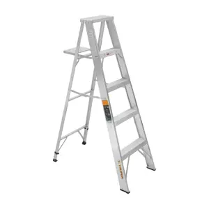 10445 / ESTA-24 Escalera de tijera 100% aluminio tipo ll 4 peldaños, Truper