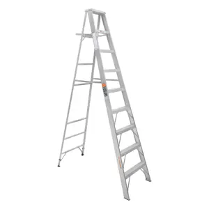 10469 / ESTA-28 Escalera de tijera 100% aluminio tipo ll 8 peldaños, Truper