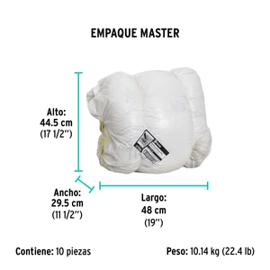 Bolsa de 1 kg de estopa color blanca, Klintek