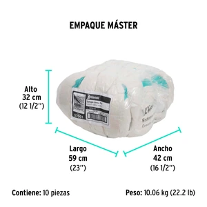 Bolsa de 1 kg de estopa color crema, Klintek
