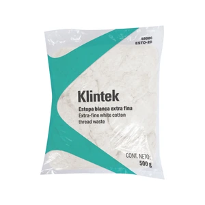 58006 / ESTO-2B Bolsa de 1/2 kg de estopa color blanca, KLINTEK