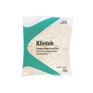 58007 / ESTO-2C Bolsa de 1/2 kg de estopa color crema, KLINTEK