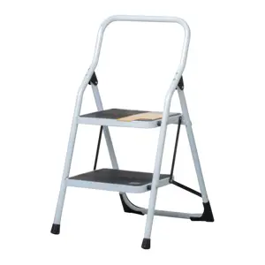 24118 / ESTU-2P Escalera tubular, plegable, 2 peldaños, Pretul