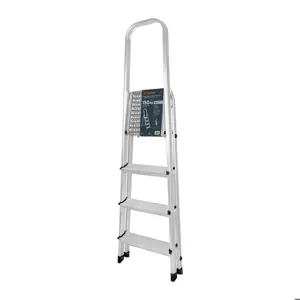 Escalera tubular plegable, 4 peldaños, aluminio, Truper