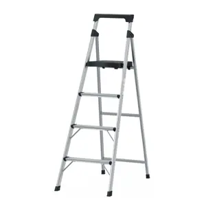 16765 / ESTU-4A Escalera tubular plegable, 4 peldaños, aluminio, Truper