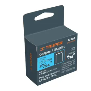 17969 / ET-50-9/16 Caja con 1000 grapas 9/16