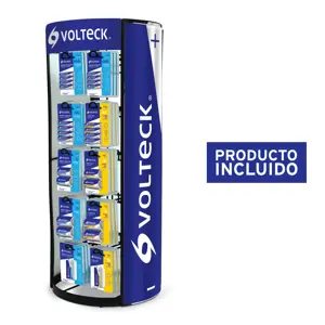 Exhibidor despachador de pilas Volteck 1