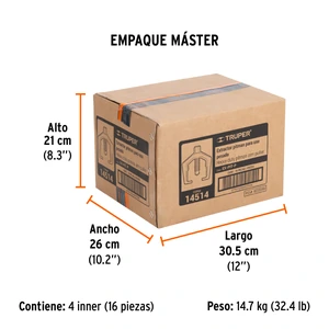 Extractor Pitman, alcance 63 mm, uso pesado, Truper