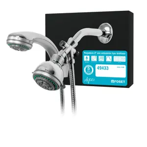 55802 / EX-R-008 Foset Exhibidor de regadera con extensión tipo teléfono, Aqua