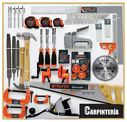 Truper Exhibidor de carpintería, 82 x 82 cm, 1 sección
