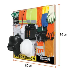 Truper Exhibidor de Seguridad industrial, 80x80 cm, 1 tablero