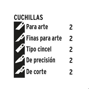 Juego de exactos profesional con 13 cuchillas,estuche,TRUPER