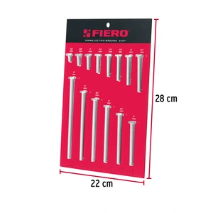Exhibidor Fiero con tornillos tipo máquina, 1/4