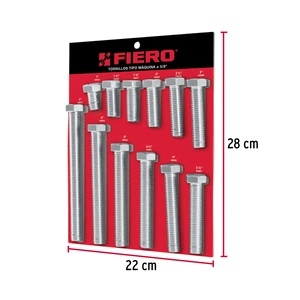 Exhibidor Fiero con tornillos tipo máquina, 5/8